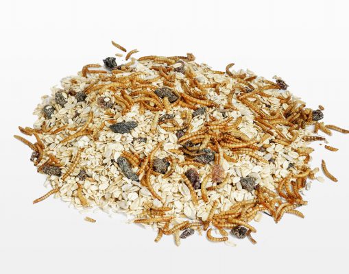 Strooivoer Granen Rozijnen en meelwormen vogelvoer